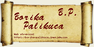 Borika Palikuća vizit kartica